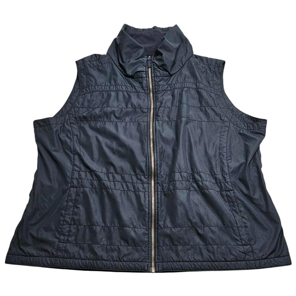 Columbia Women 3X Black Quilted Insulated Full Zip Vest AW1523 1623332 Plus Size
